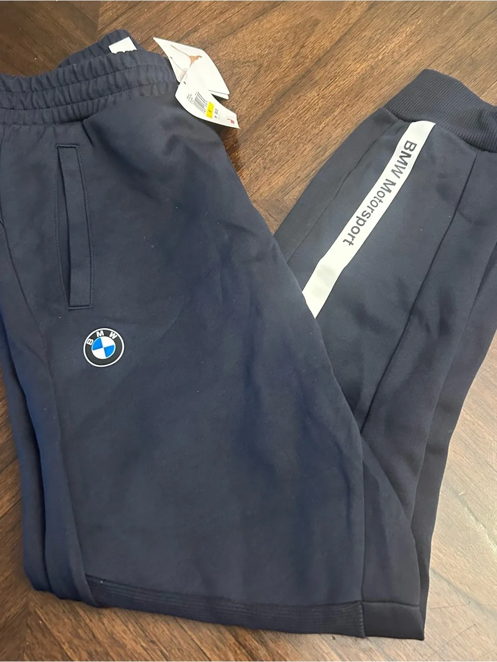 BMW Puma men’s black track pants size Medium New